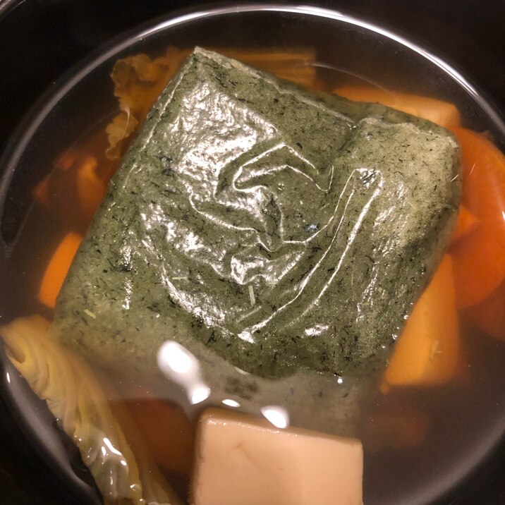 お雑煮風白菜スープ